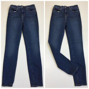 NWT L'AGENCE Logo Hardware Dark Vintage Wash MARGOT High Waist Skinny Jeans